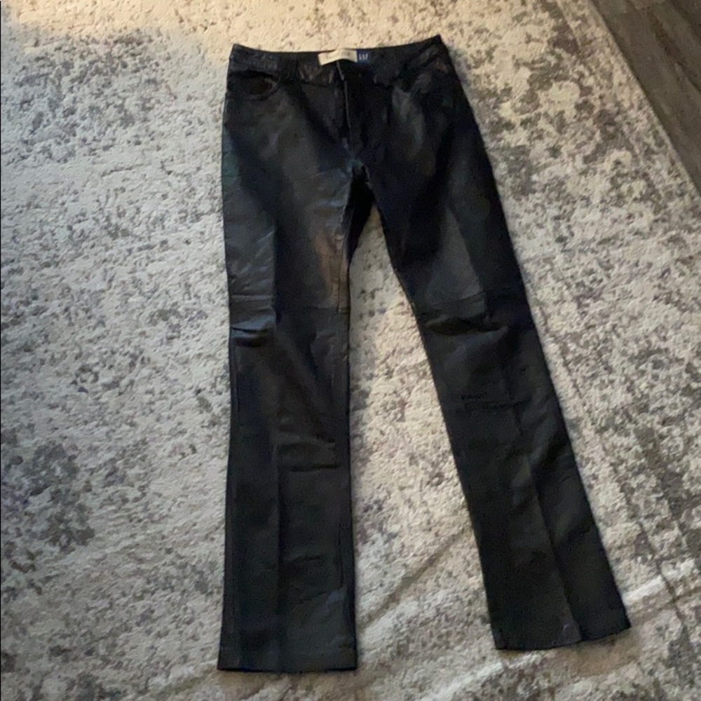 GAP leather black pants